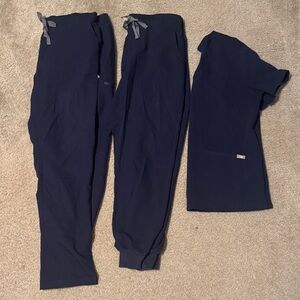 Figs Navy Blue Scrub Set